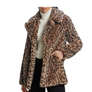 A.L.C. Leopard Print Faux Fur Coat